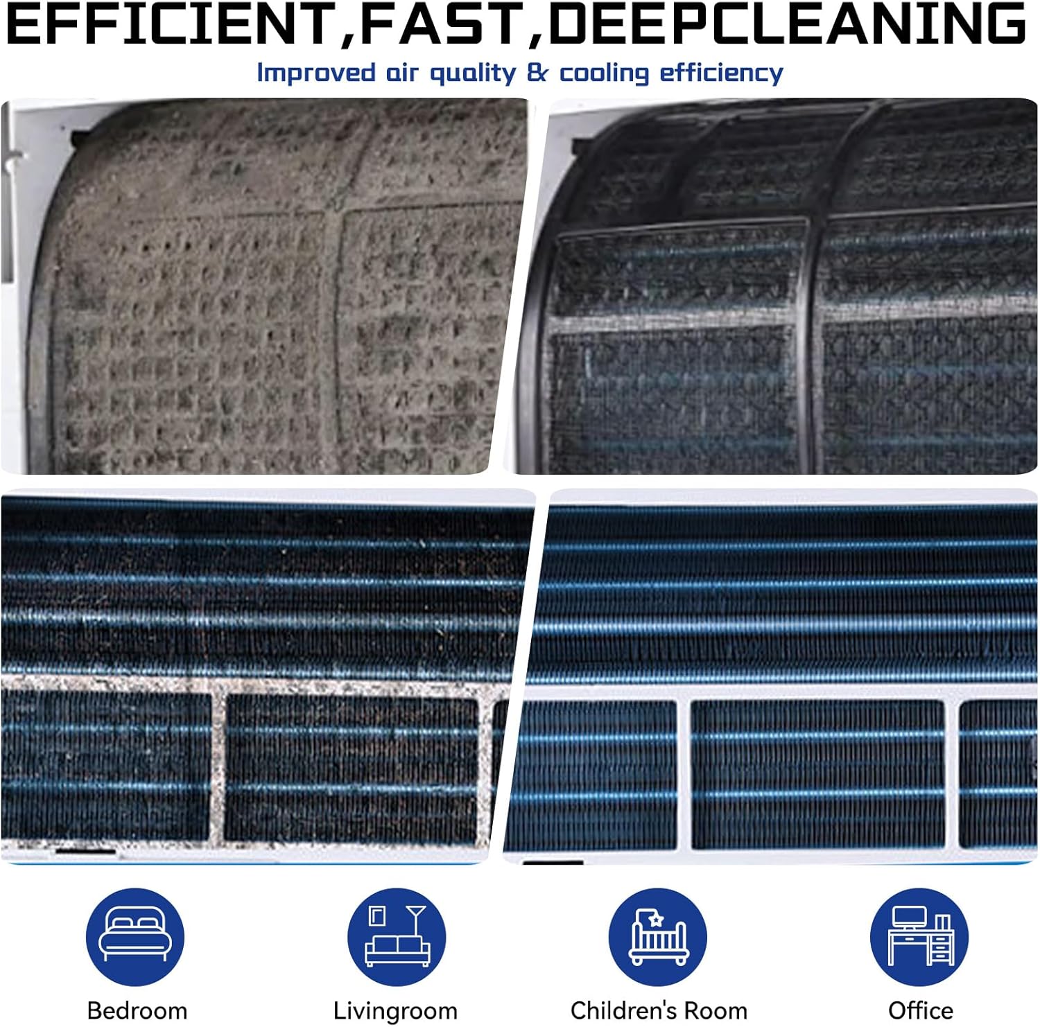13psc Large Mini Split Cleaning Kit Bag for Home Air Conditioner - Includes Waterproof Cleaning Bag, Vent Brush & Tools for Wall Mounted/Ductless AC Units | Fits Small to Large Split Systems.