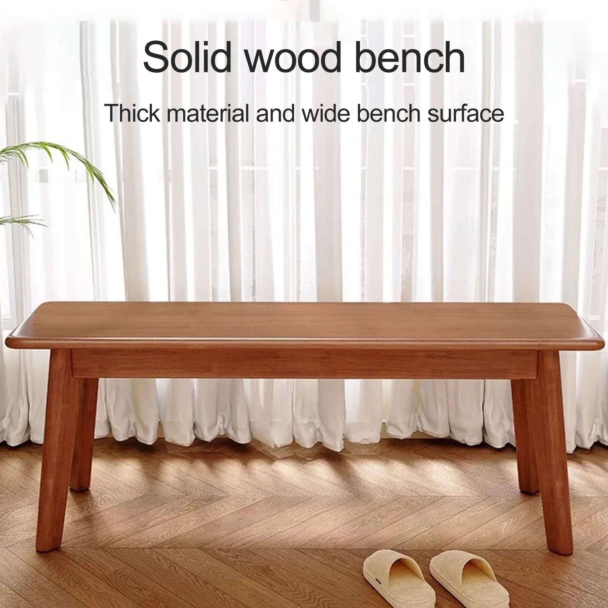 Banc Chaussure Banc De Salle à Manger D'intérieur En Bois De Ferme, Banc D' Entrée De Cuisine Asiatique En Bois Naturel Avec Design Sans Accoudoirs Et Hauteur Courte, Banc à Chaussures En Bois