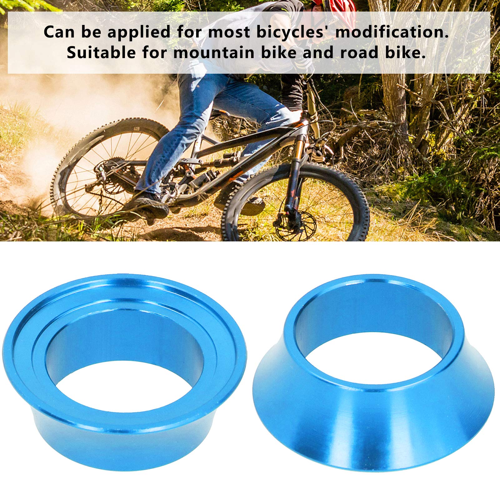 Rondelles Coniques En Alliage D'aluminium Pour Vélo – Lot De 2, Pour Fourche Avant 28,6 Mm, VTT Et Route