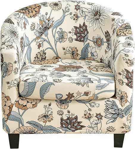 KRFOONN 2 piezas de fundas para silla de club, fundas elásticas para sillón, fundas de sofá, fundas de sofá extraíbles de barril redondo, funda