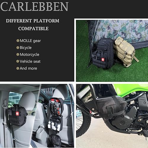 Miniatura 3 de Carlebben Kit de supervivencia Kit de primeros auxilios Kit de emergencia Bugout Bolsa regalos para hombres Equipo táctico Accesorios Molle