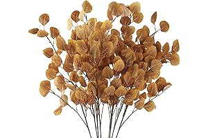 Sggvecsy 6Pcs Artificial Eucalyptus Stems Fall Eucalyptus Leaves