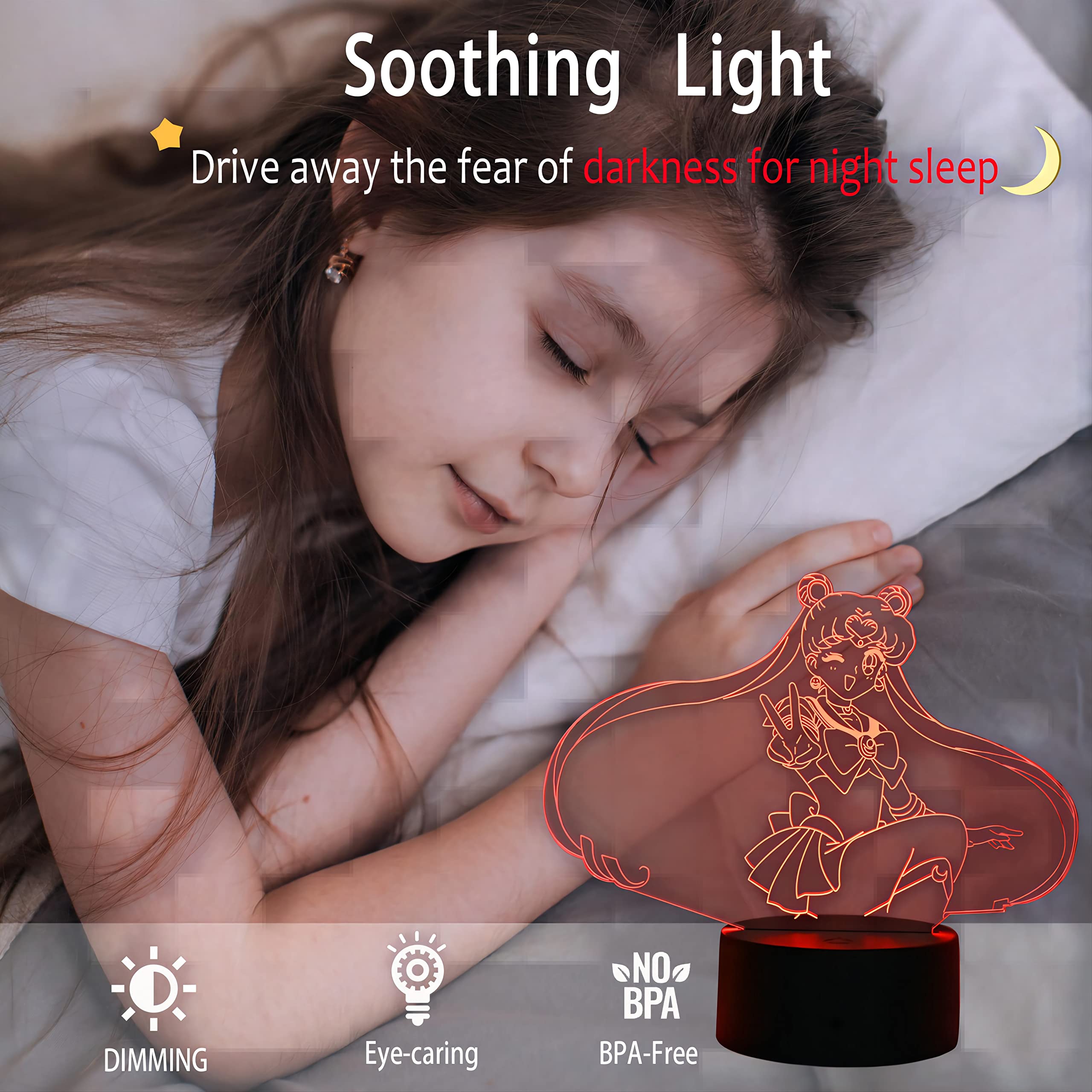 Veilleuses Pour Enfants 3D LED Chambre à Coucher Visuelle Tony Tony