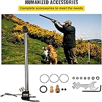 Vista 6 de VEVOR Bomba de aire PCP manual de alta presión 4500 PSI, bomba de mano de tres etapas, cámara PCP, plata