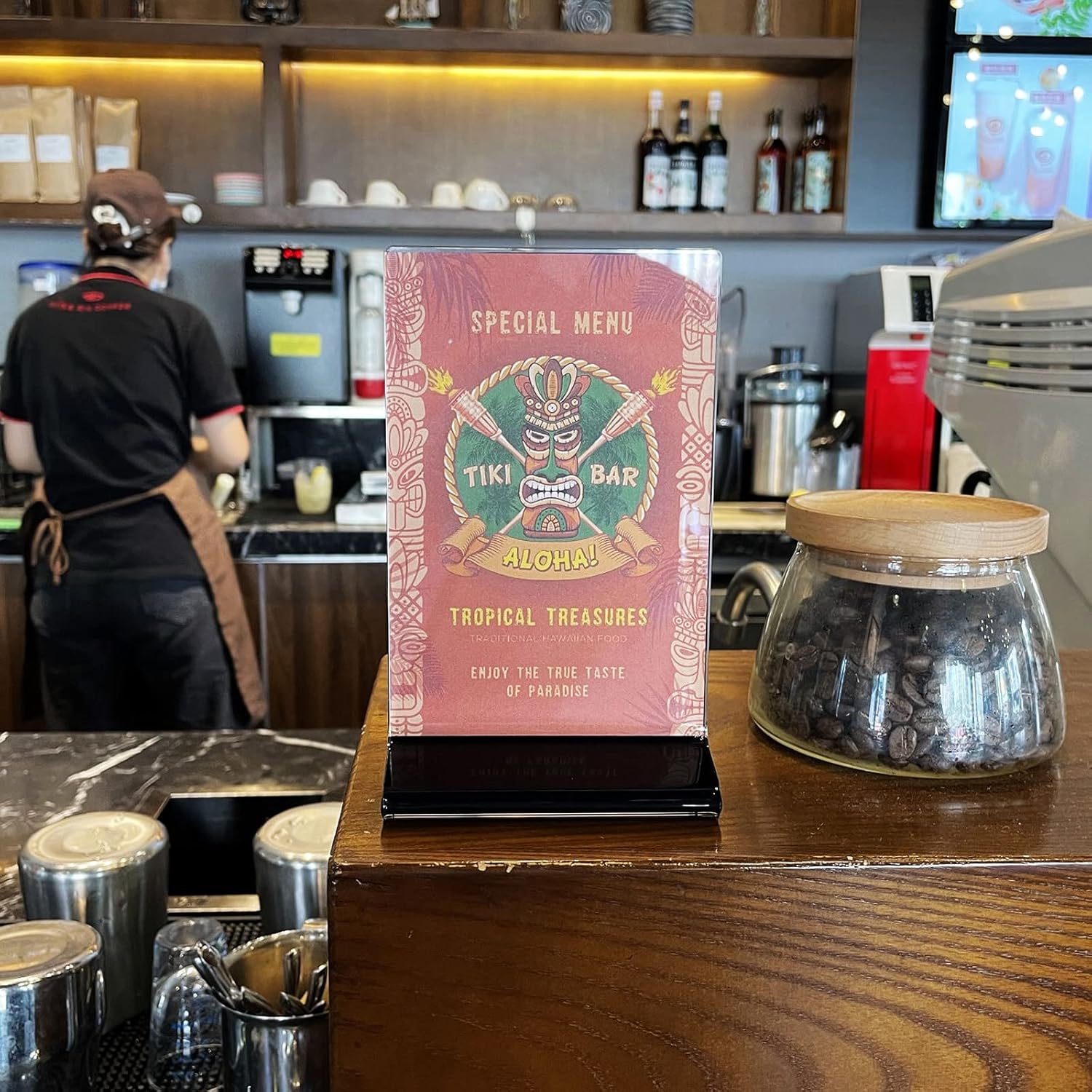 BARsics 4x6 Sturdy Table Tent Menu Holder, Commercial 2-Sided Acrylic Sign Holder (12-Pack) - Image 5