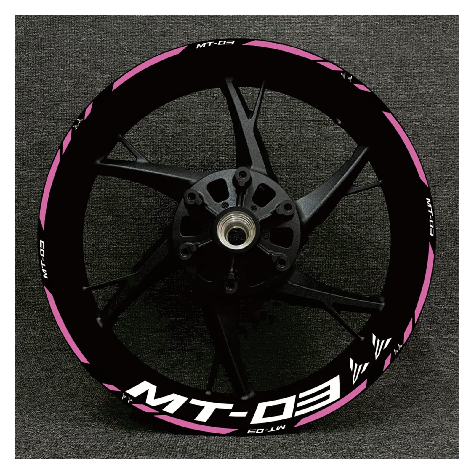 Autocollants de jante de roue extérieure réfléchissants et résistants pour moto MT03