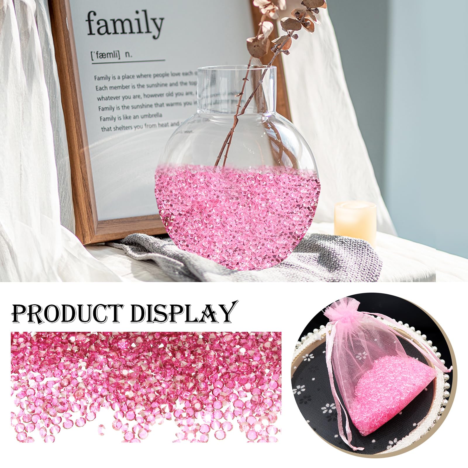 Cristalli Decorativi Acrilici 3 Mm - 5000 Pezzi Rossi Per Vasi, Matrimoni E Feste - Foto 7