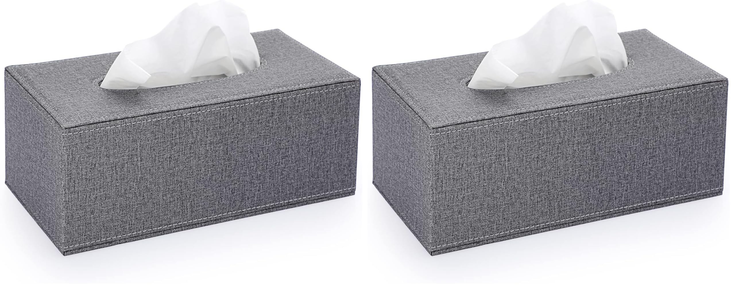 Linen Tissue Box Cover - Magnetic Design -13
