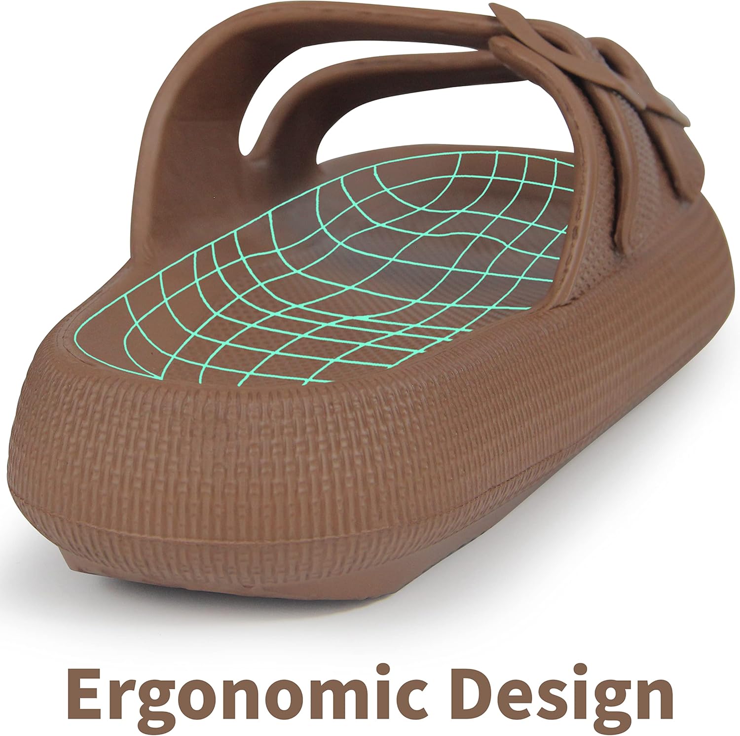 BenSorts Pillow Sandals for Women Men Thick Sole Adjustable Buckles EVA - Image 6