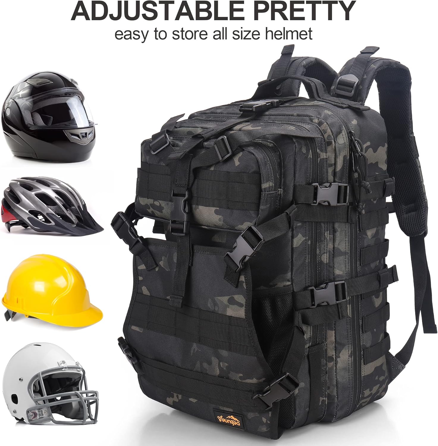 Motorcycle Helmet Backpack Bag for Men with Hard Hat Carrier/Storage, Riding Backpack, Motorcycle Accessories/Gifts - Image 3