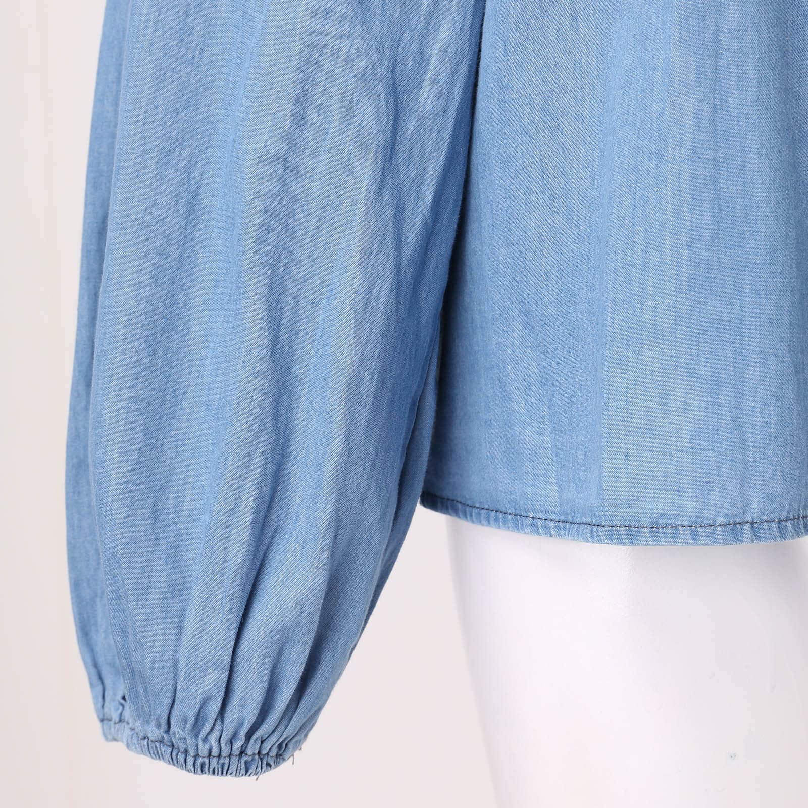 Regenjacke Übergangsjacke DamenDenim Jeans Damenhemden Vollärmeliges Hemd Jeanshemd mit Umlegekragen
