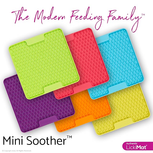 Foto 6 de 6 de LickiMat Mini Classic Shooter - Tapete de comida para perros, comedero lento para perros para aliviar…