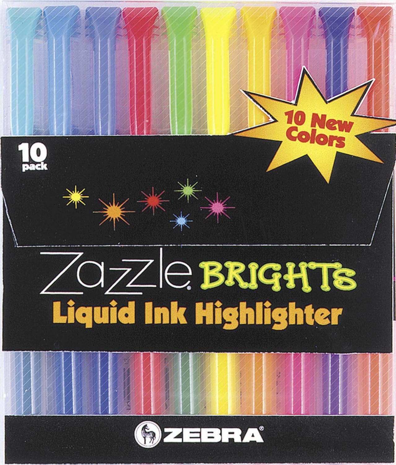 Zebra Zazzle Brights Liquid Ink Highlighter, Chisel Tip, Assorted