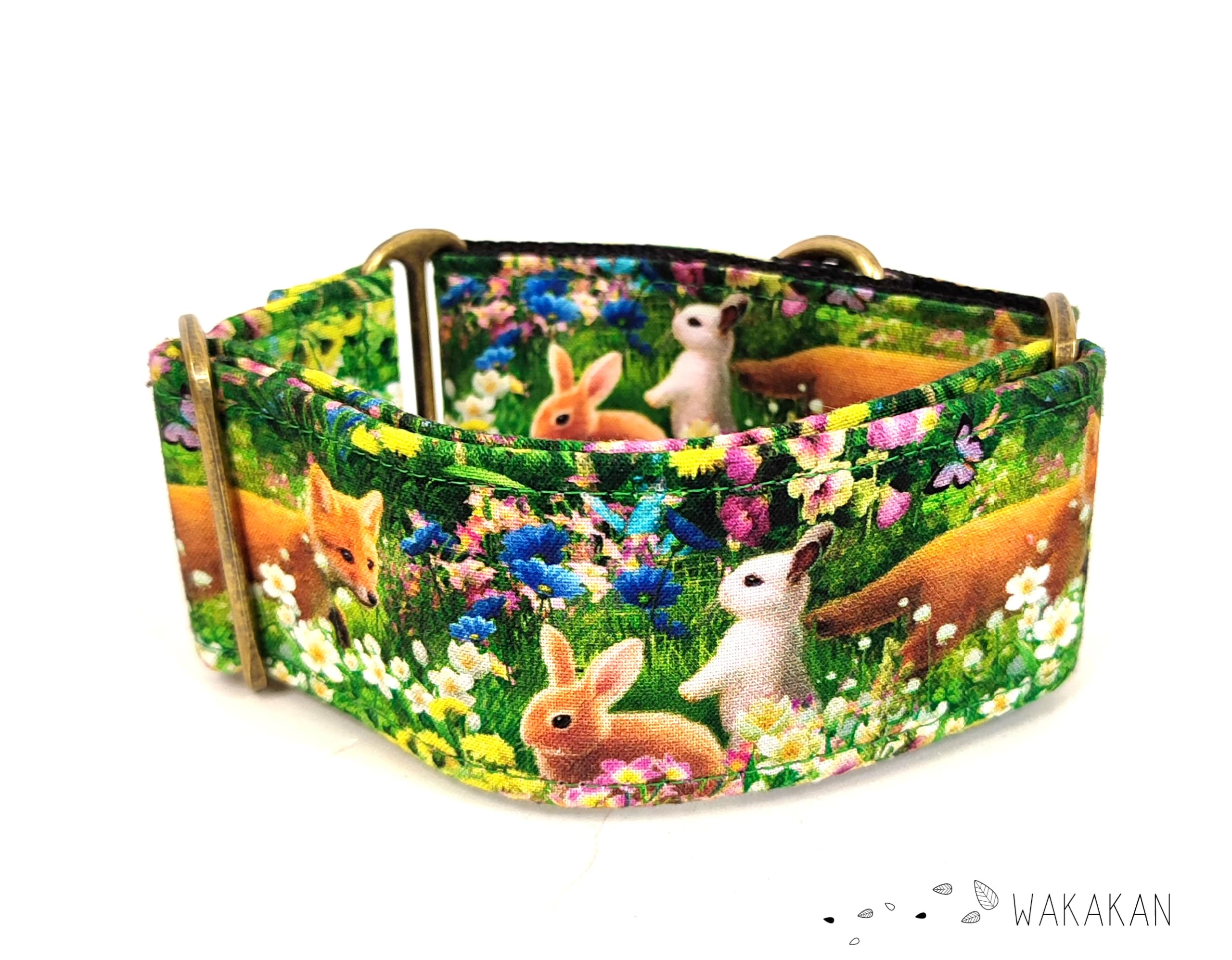 Collar Martingale Para Perro: Forest Friends, Hecho a Mano en España por Wakakán