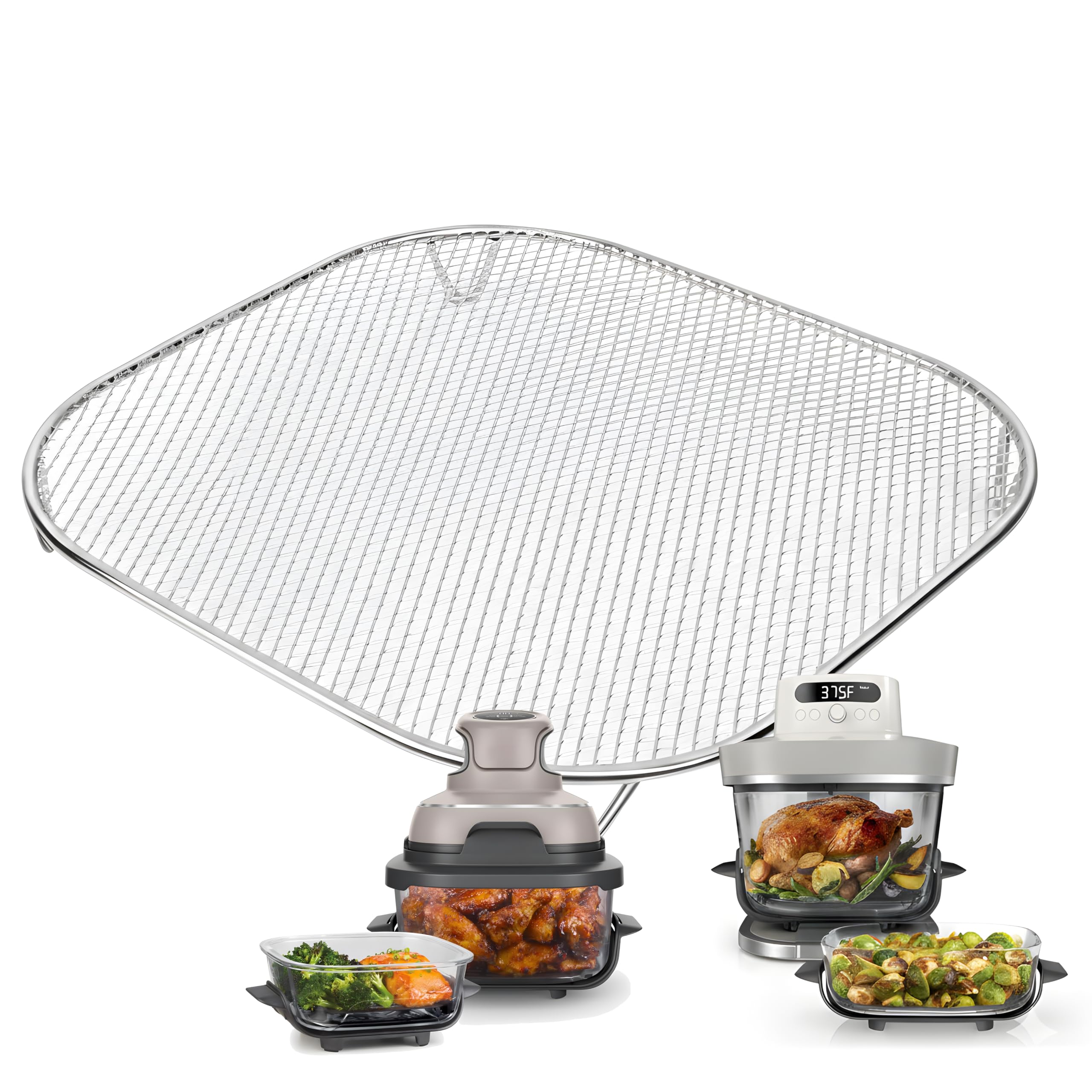 Stainless Steel Racks with Small Mesh grid for Small Food&French Fries