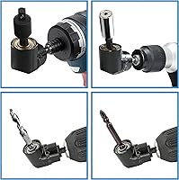 Vista 7 de HOOOWOOO Taladro de taladro de 105 grados de ángulo recto de ángulo de conductor con broca hexagonal de 14, broca magnética rápida, broca en ángulo