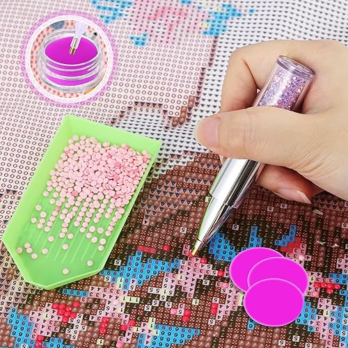 Miniatura 4 de Paquete de 10 contenedores de almacenamiento de cera de pintura de diamante con pegamento arcilla pegamento de arte de diamante para accesorios de