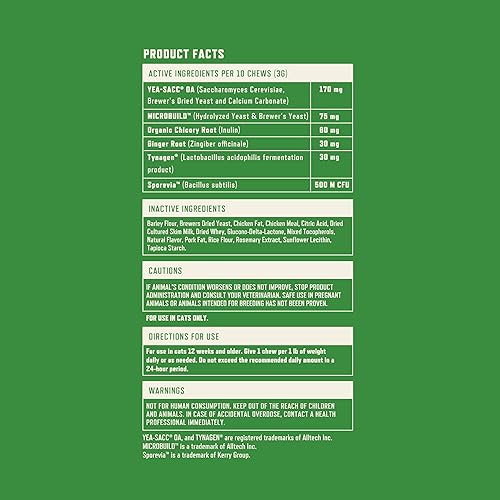 Miniatura 8 de Rocco & Roxie - Probióticos para gatos, suplemento de salud para gatos, prebióticos y posbióticos para apoyo digestivo + intestinal, alivio del