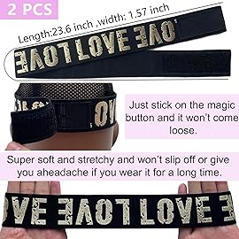 Elastic Wig Band with Adjustable Magic Buckle for Laying Edges and Lace Frontals - Melting Edge Wrap with Grip for Wigs Accessories (2PCS, GoldLove)