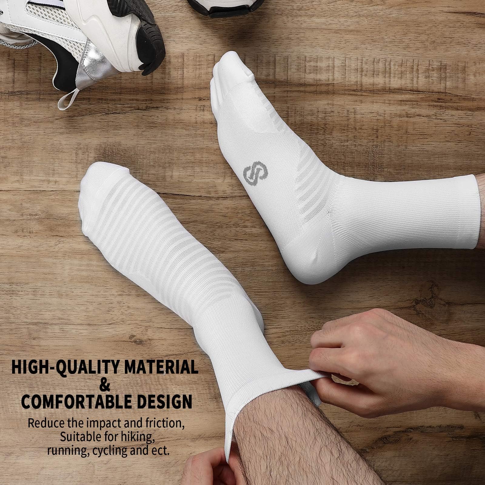 Calcetines atléticos para hombres y mujeres (6 pares), calcetines de compresión para correr, ciclismo, golf, trabajo