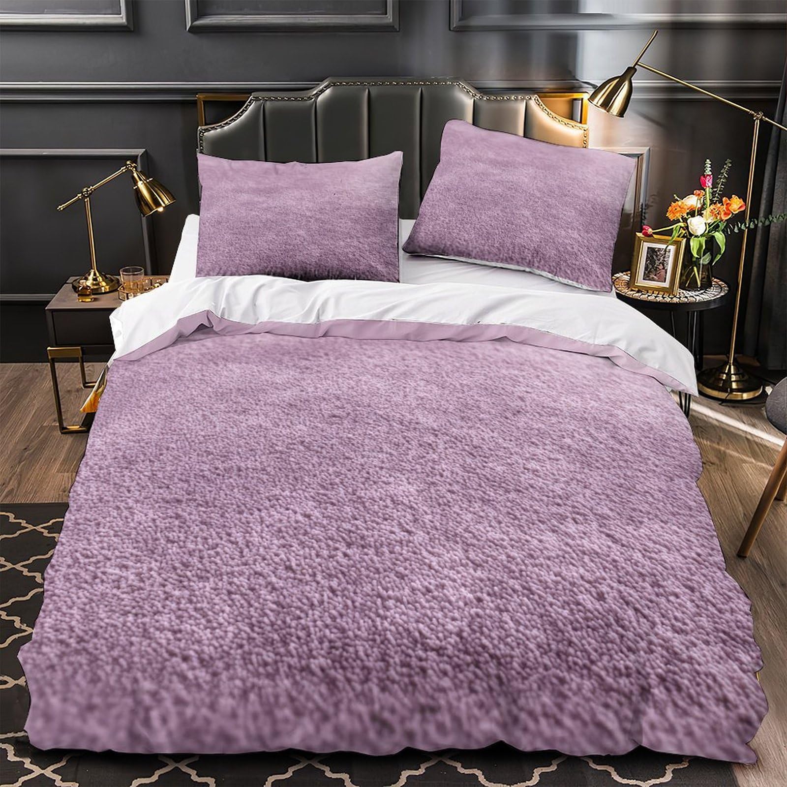 Parure de lit fleurs de printemps en microfibre 260x220 cm avec housse de couette imprimée 3D