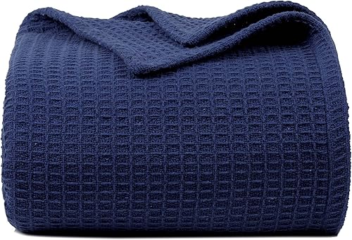 Bed Bath & Home - Manta de 100% algodón, ligera y transpirable, buena para todas las estaciones, suave y acogedora.