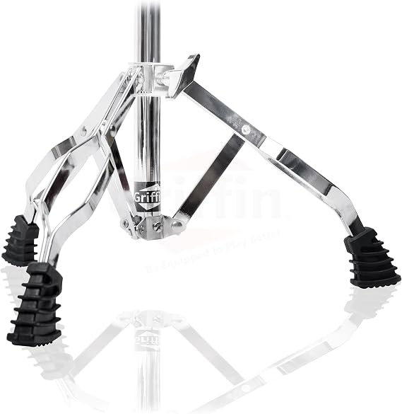 Griffin Snare Drum Stand (Percussion TiltPro X Edition) Double Braced Drum Hardware with Slip-Proof Gears & Basket Clamp for Snares, Toms & Practice Pads