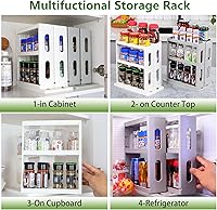 Vista 6 de Spice Rack Organizer 3 tier Seasoning Holder, Pull and Rotated Storage Cabinet for Kitchen Bathroom Countertop 10.8”H x 5.8”W x 10.4”D (Advance Gray)