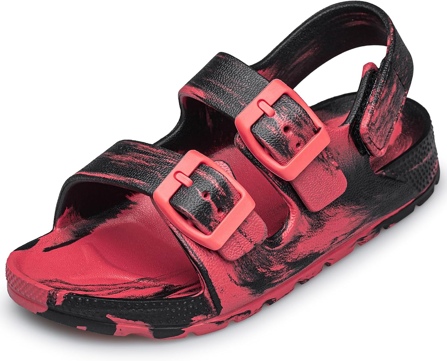 Raoendis Toddler Boys Girls Sandals Kids Tie-Dye Adjustable Double Strap Open-Toe Lightweight Water Sandal