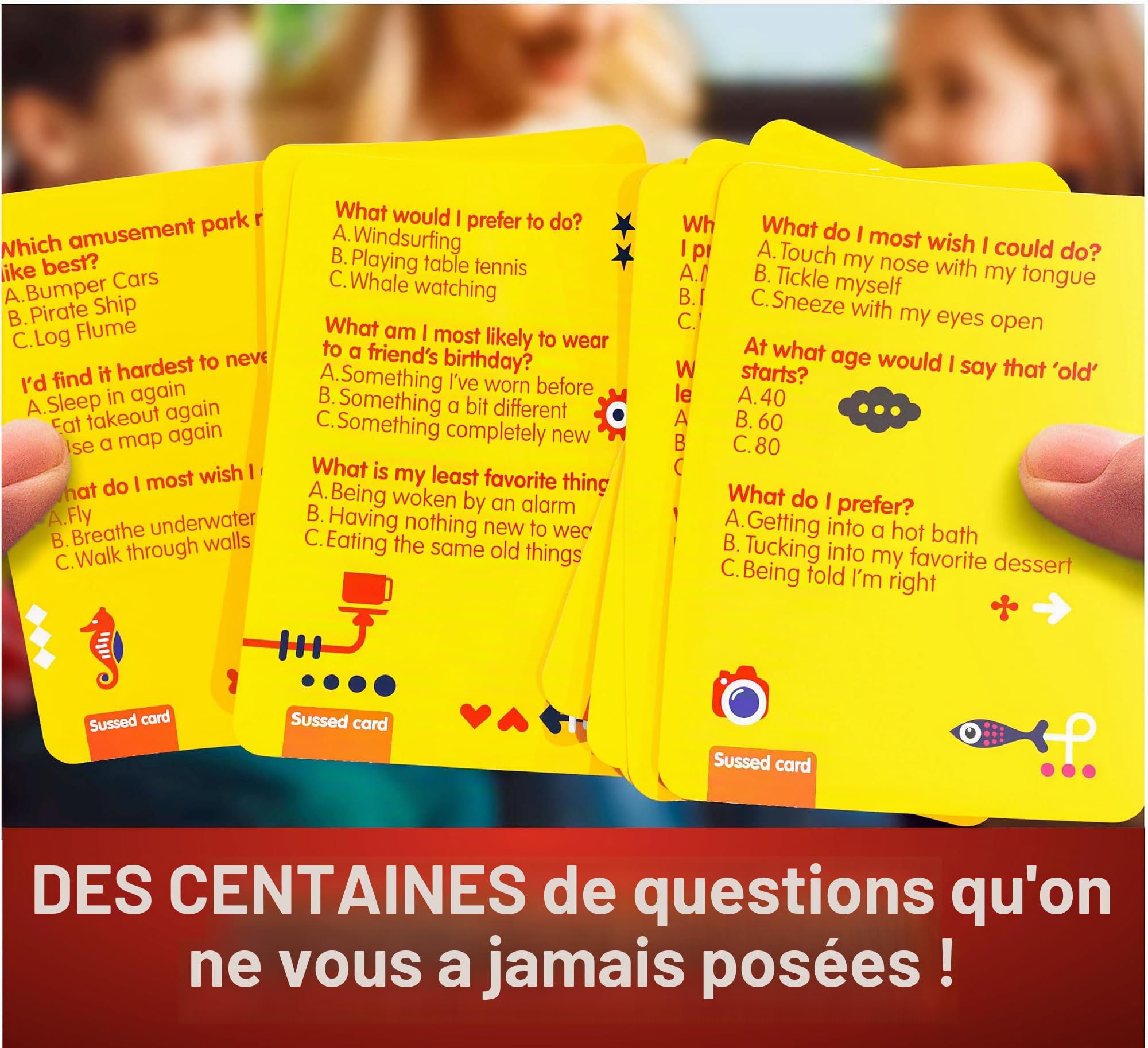SUSSED ALL SORTS (EDITION ANGLAISE) (jeu de cartes familial qui provoque des conversations drôles et amusantes) (Qui connaît qui sur le bout des doigts?)