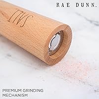 Vista 3 de Rae Dunn Juego de Molinillo de Sal y Pimienta de 2 - Molinillo de Sal Marina y Pimienta de Bambú - Elegantes Saleros y Pimenteros - Molinillo