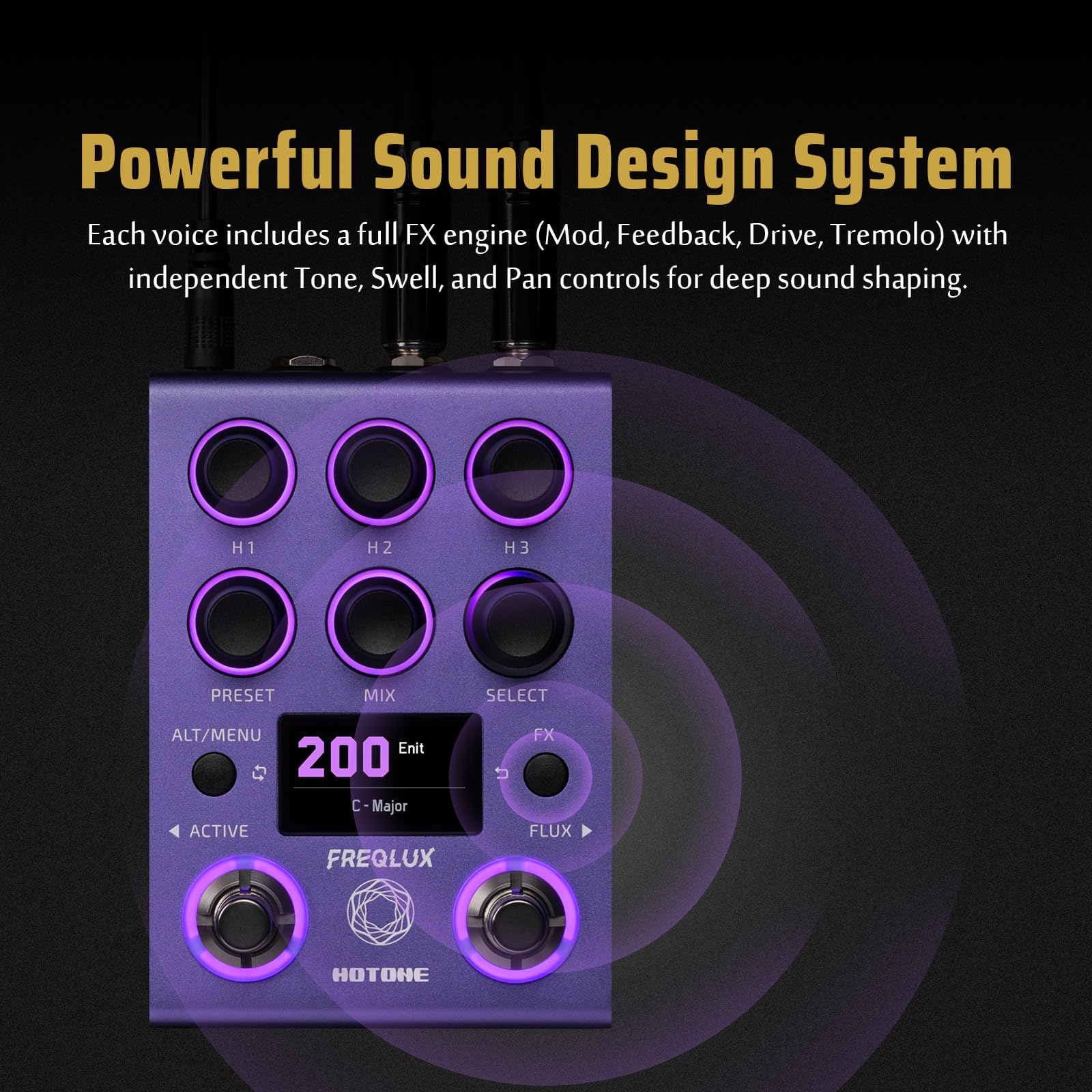 HOTONE Profesjonalny cyfrowy polifoniczny pitch shifter i inteligentny harmonizatora, 32-bitowy High Fidelity DSP, MIDI/EXP, 300 presetów Freqlux NP-200
