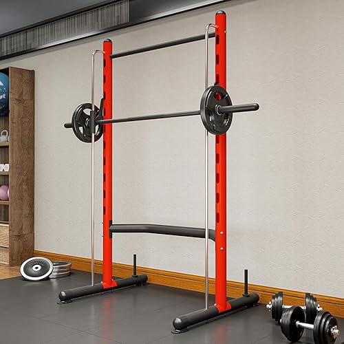 Miniatura 27 de Soozier Squat Rack with Pull-Up Bar, Adjustable Power Rack with Barbell Bar, Multi-Functional Bench Press Rack for Home Gym Strength Training Negro
