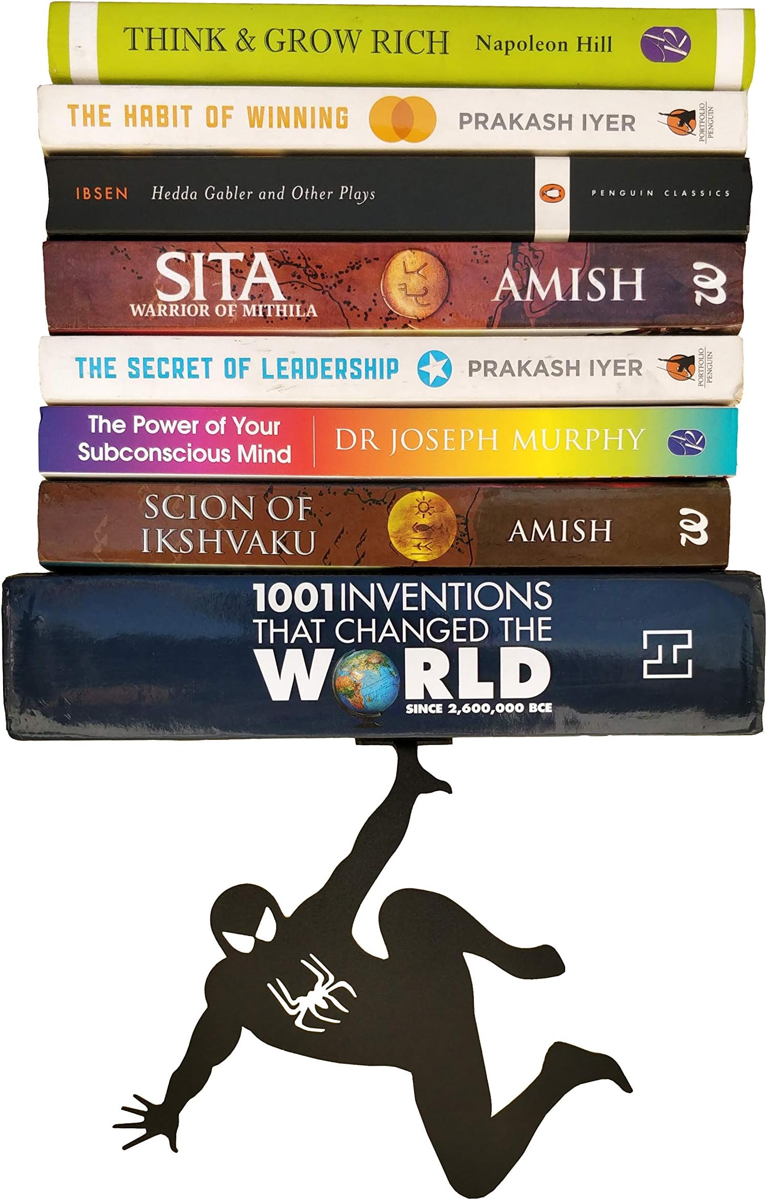 HeavenlyKraft Wall Mounted Metal Bookshelf Floating