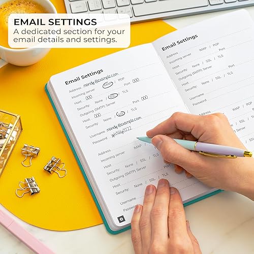 Miniatura 4 de Clever Fox Libro de contraseñas  Organizador de direcciones de Internet y contraseñas alfabetizado  Cuaderno de mantenimiento de contraseñas de