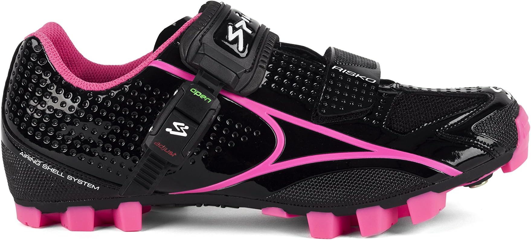 Spiuk Risko MTB - Unisex cycling shoes, colour black/fuchsia, size 44