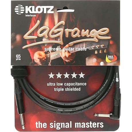 Klotz Guitar Cable: Precision Connectivity with Nickel-Plated Contacts (LAPR0900)