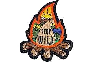 Stay Wild Patch | Fine Embroidered Applique for Outfits, Camping Patches Military...