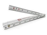 Vista 1 de Regla plegable de carpintero de Perfect Measuring Tape Co. FR-72, construcción ligera de compuesto (regla plegable de yarda) con fracciones
