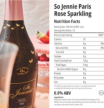 Top Three (3) Sparkling Roses (Non-Alcoholic), Tasting Party, Discovery Set Featuring Noughty Organic, So Jennie Paris, and Chavin Zero Signature