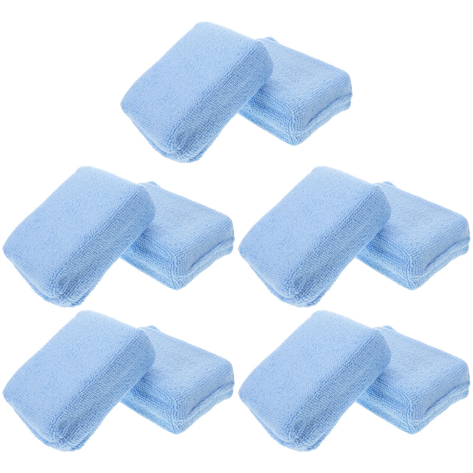 CHILDWEET 10piezas Almohadillas De Cera Para Autos De Rectangulares y Duraderas Para Pulido y Limpieza De Superficies Uso Automóviles y Hogar
