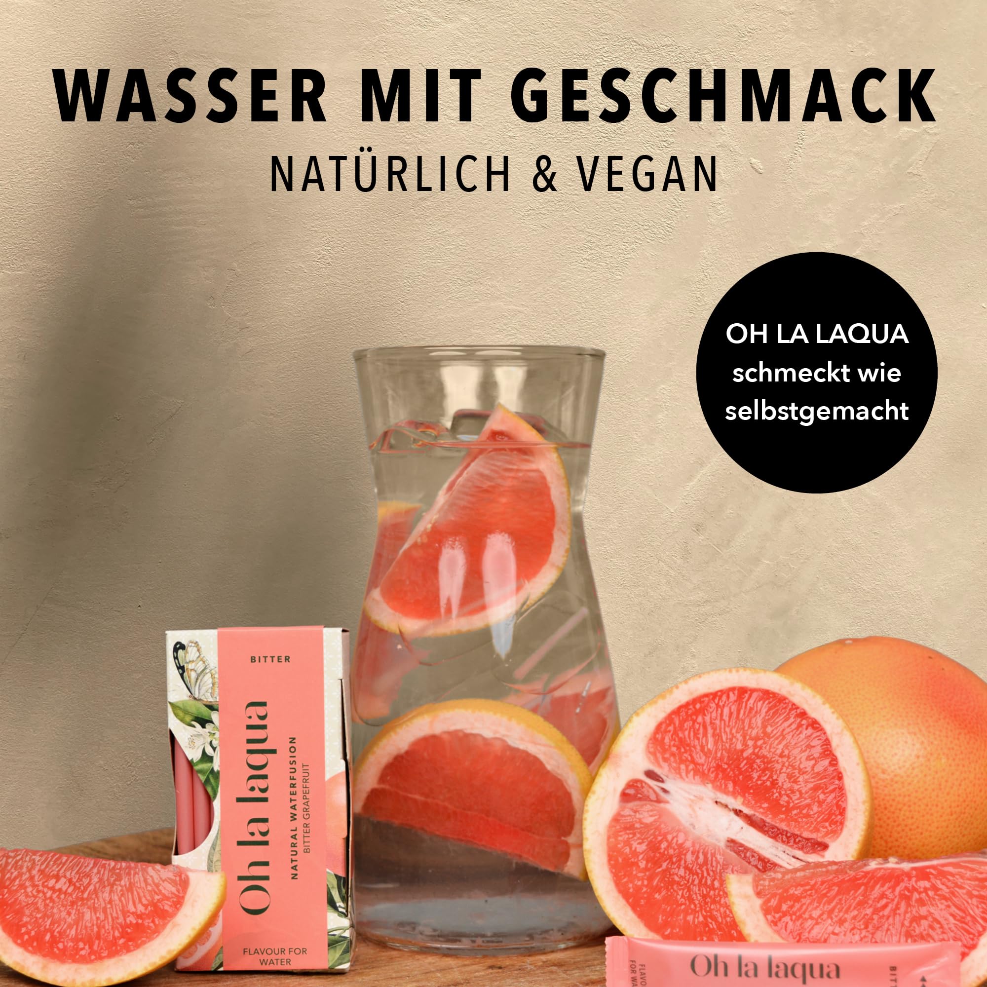 Oh la laqua - Dolce Vita - Bitter Lemon bis Bitter Wild Berry - Ohne Zucker - Probierpaket - 6 Bitter Flavours - 30l Infused Water - 100% Natürlich