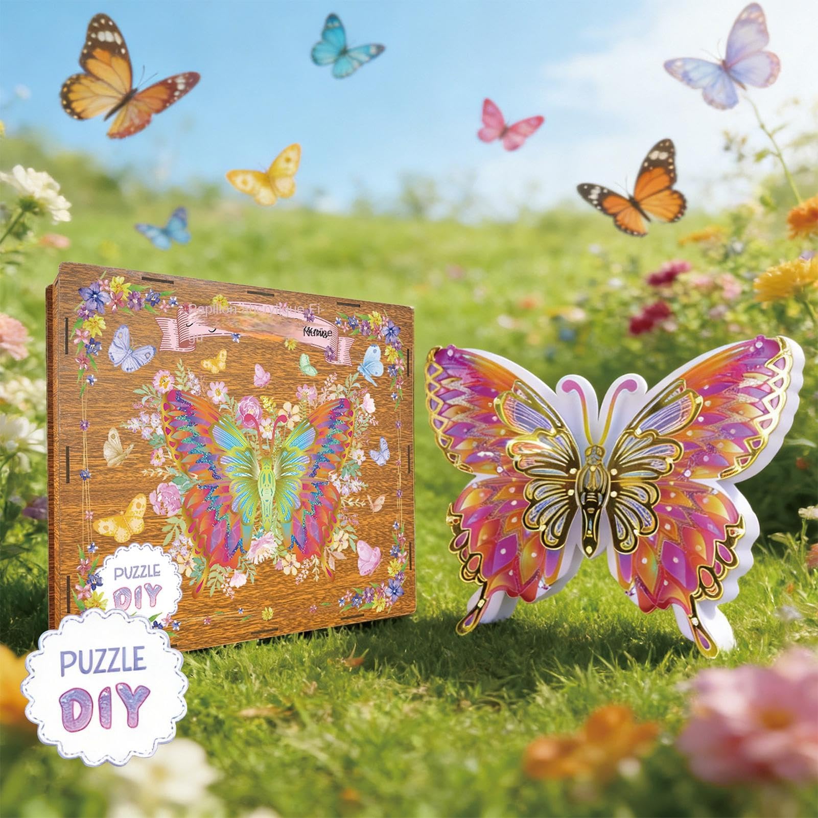 Puzzle Farfalle per Adulti Di Rompicapo Da Assemblaggio Impegnativo | Rompicapo per Adulti e Adolescenti Per Bambini Famiglia Libero Festa Casa Ufficio Scuola Compleanno