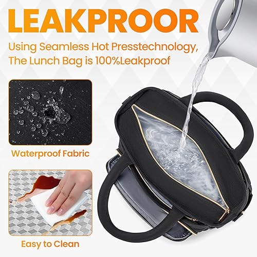 Miniatura 5 de Artelaris Lonchera térmica para mujer, lonchera aislada para adultos, a prueba de fugas, enfriador de almuerzo grande reutilizable para el trabajo,