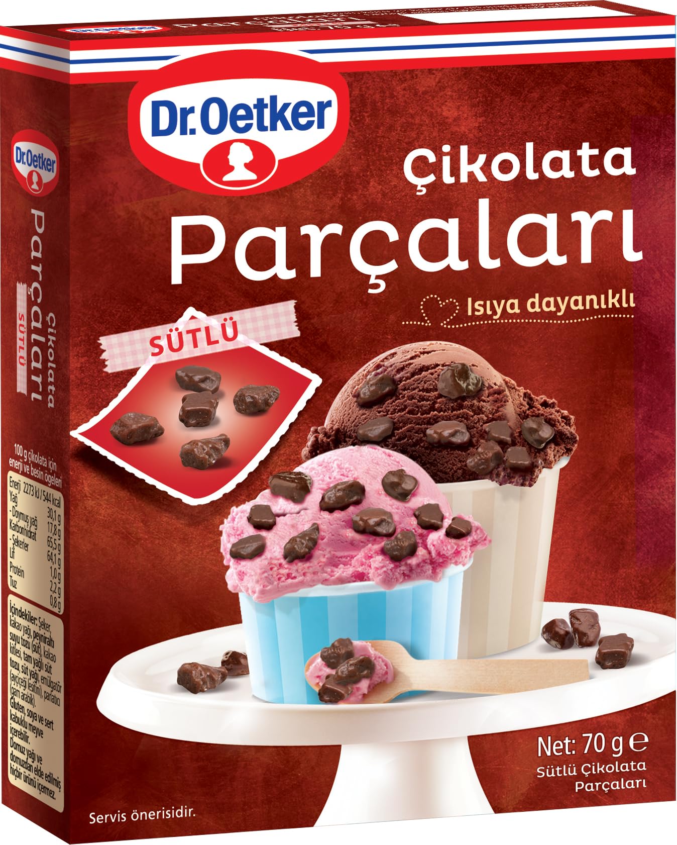 Dr. Oetker 70g Sütlü - Çikolata Parçaları (Dekor)