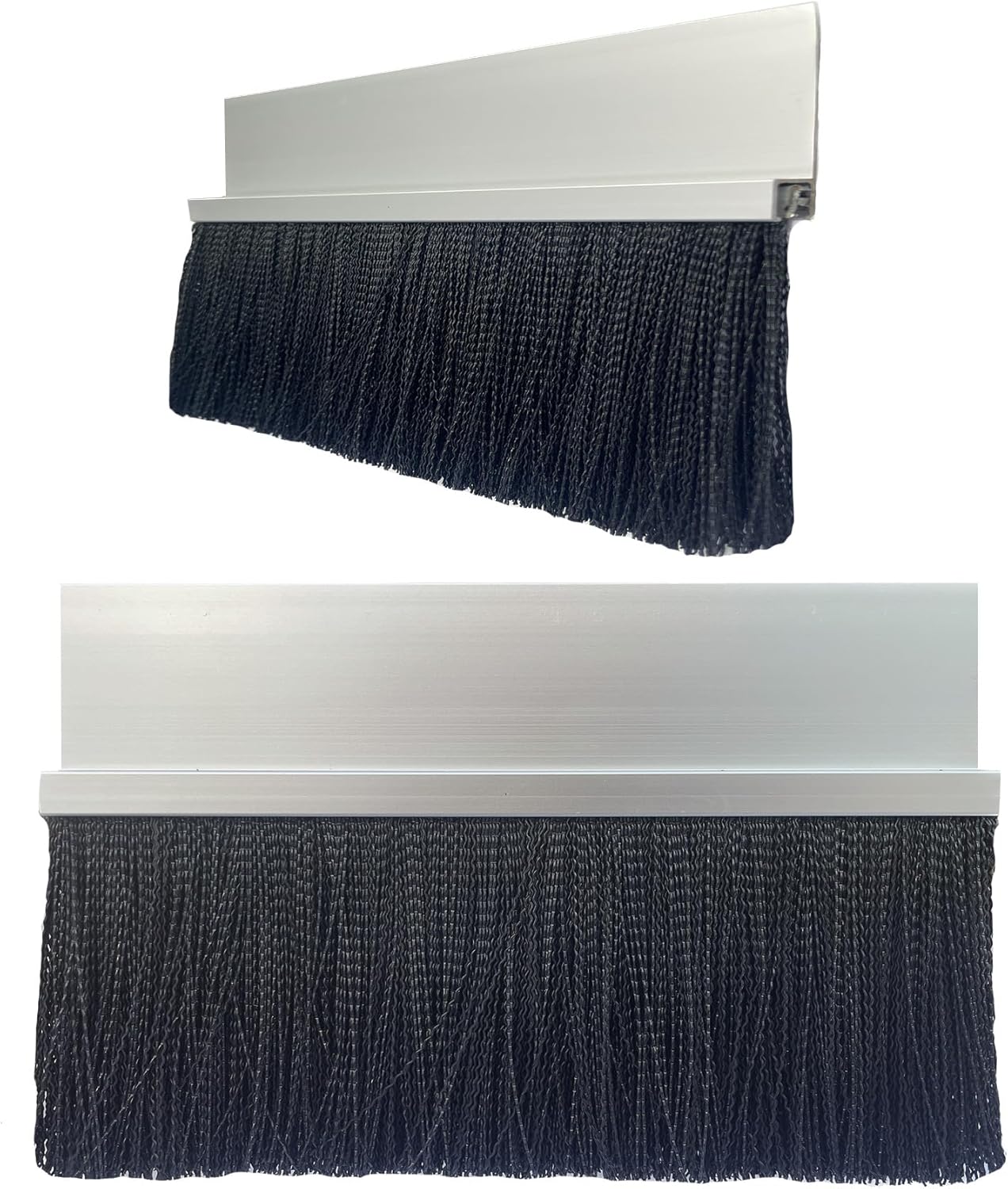 JaCor Heavy-Duty 4 in. Nylon Brush Seal Weatherproofing, 4.0 in. Brush Seal x 2.4 in. Straight Holder x 8 ft Long