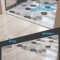 Vista 3 de Art3d Tira de Transición de Piso de Vinilo Autoadhesiva, Tira de Piso Laminado Tira Divisoria Plana de Piso para Unir Espacios del Piso, Transición