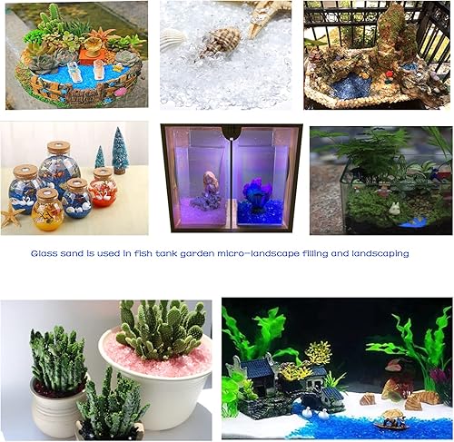 Miniatura 5 de Arena de vidrio triturado rojo con purpurina irregular, escoria de vidrio roto a granel de 0.079 a 0.176 pulgadas (0.079-0.157 in) para florero,