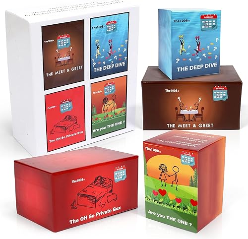 THE 1008 Serie de juegos de cartas de citas (juego de 4 cajas) lleva tus conexiones al siguiente nivel con este juego de cartas de citas para parejas