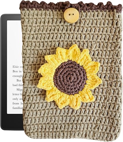 Funda para Kindle tejida a mano, compatible con todos los modelos de 5.5 a 7 pulgadas (excepto Scribe), accesorios Kindle hechos a mano para